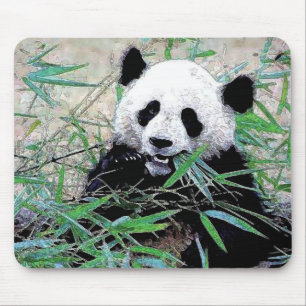 Panda Eating Blätter Mousepad