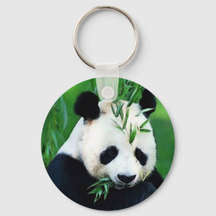 Panda Eating Blätter Schlüsselketten Schlüsselanhänger