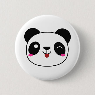 Panda Emoji runder Knopf Button