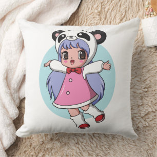 Panda Engel: Liebenswertes Anime-Mädchen fliegt ho Kissen