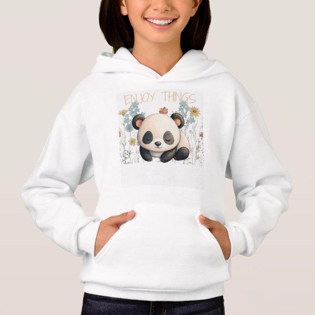 Panda Enjoy Things Hoodie (Vorderseite)
