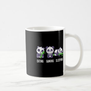 Panda-Essen Spielen Schlafen für Multiplayer-Spiel Kaffeetasse