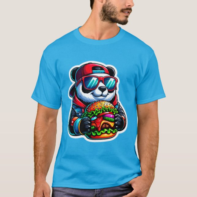 PANDA ESSEND CHEESEBURGER 6 T-Shirt (Vorderseite)