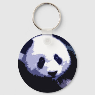 Panda Face Pop Art Schlüsselanhänger