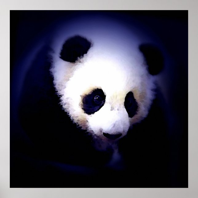 Panda Face Poster - Panda Posters Prints (Vorne)