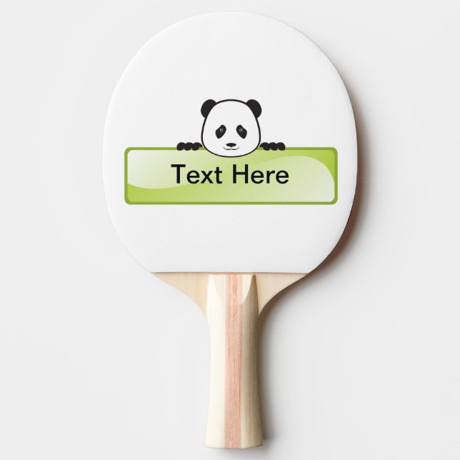 Panda-Fahne Tischtennis Schläger (Vorderseite)