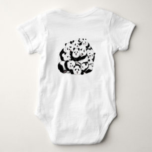 Panda Family Baby Bodysuit - Spaß Strampler