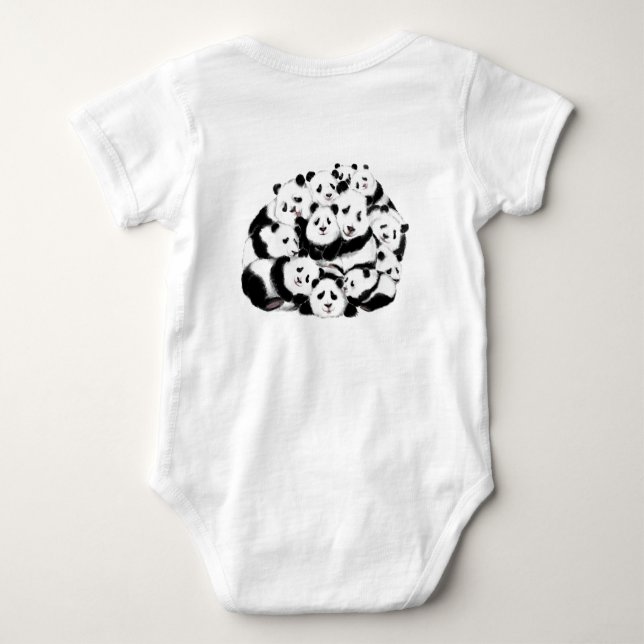 Panda Family Baby Bodysuit - Spaß Strampler (Rückseite)