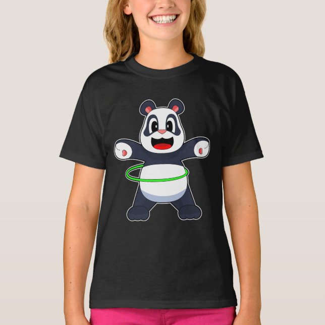 Panda Fitness Gymnastik Sport T-Shirt (Vorderseite)