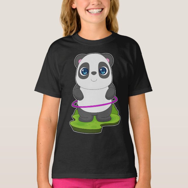 Panda Fitness Gymnastik T-Shirt (Vorderseite)
