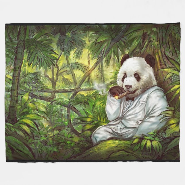Panda Fleecedecke (Vorderseite (Horizontal))