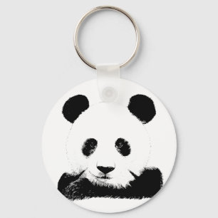 Panda-flüchtige Blicke heraus Schlüsselanhänger