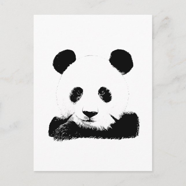 Panda Flüchtigen Blicke Out Postkarte (Vorderseite)