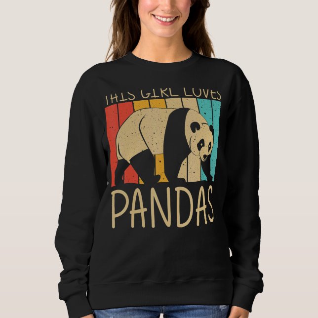 Panda for Girls Women Panda Bear Animal Sweatshirt (Vorderseite)