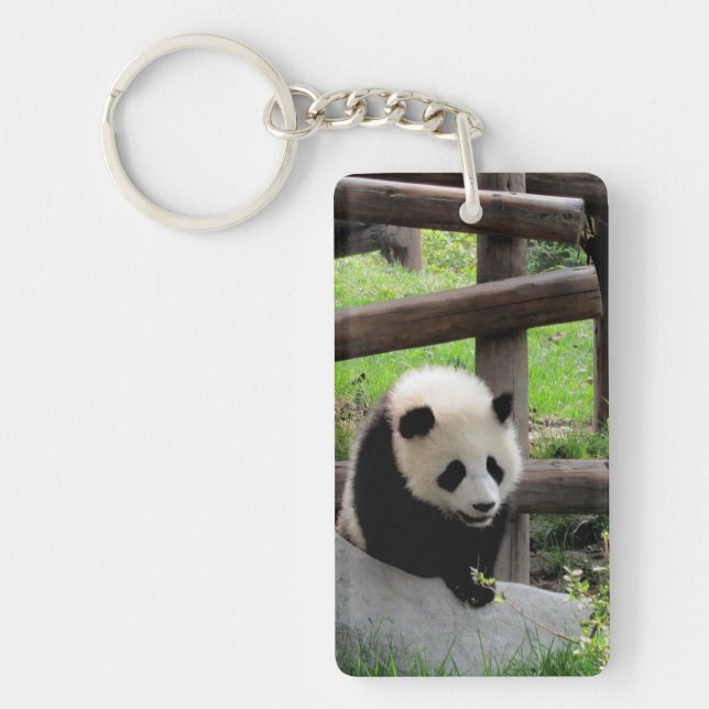 Panda Foto - Personalizable Schlüsselanhänger (Vorderseite)
