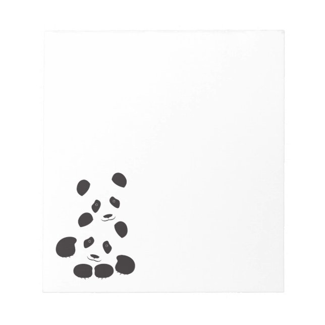 Panda-Freundschaft Notizblock (Vorderseite)