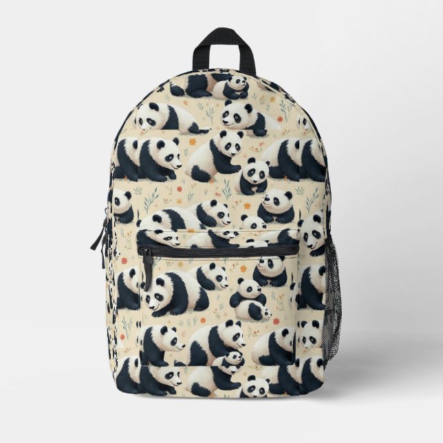 Panda Fun 1 Bedruckter Rucksack (Vorderseite)