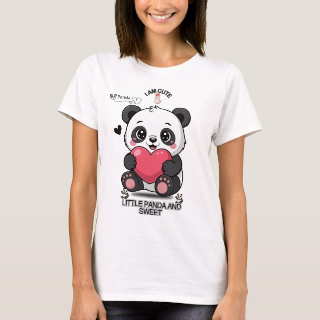 PANDA Fun and Cute  T-Shirt (Vorderseite)