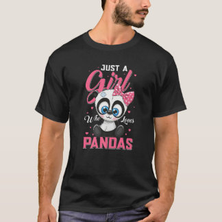 Panda für Mädchen Süßes Mädchen das Pandas liebt T-Shirt