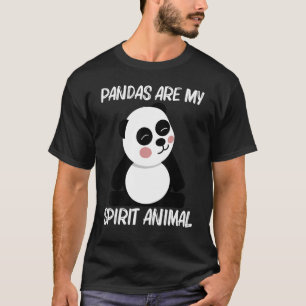 Panda für Männer Frauen Schwarz-weiß Bärenkuppe T-Shirt