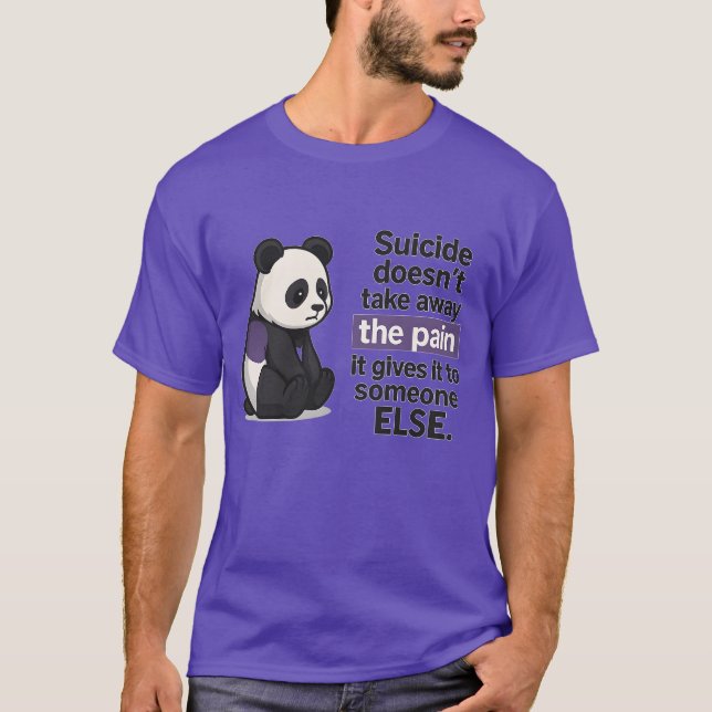 Panda für psychische Gesundheit T-Shirt (Vorderseite)