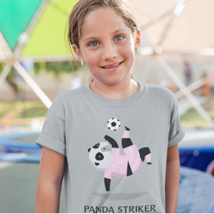 Panda Fußball Stürmer Mädchenfußball  T-Shirt