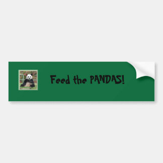 Panda, füttern die PANDAS! Autoaufkleber