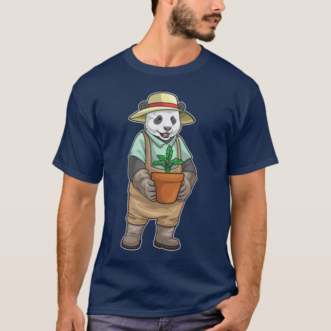 Panda Gardener Seedling Garden T-Shirt (Vorderseite)