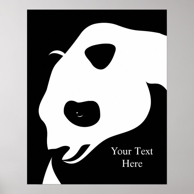 Panda Géant Avec Poster Texte (Devant)