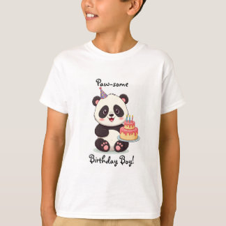 Panda Geburtstagsjungen-Shirt T-Shirt