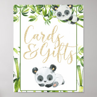 Panda Gender Neutral Baby Shower Cards und Geschen Poster