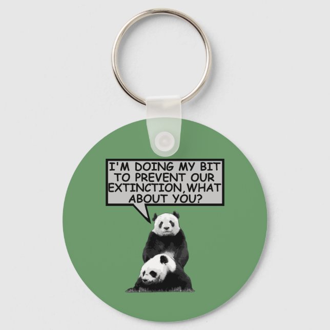 Panda gerettet schlüsselanhänger (Vorderseite)