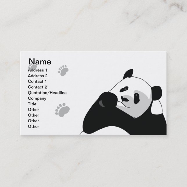 Panda - Geschäft Visitenkarte (Vorderseite)