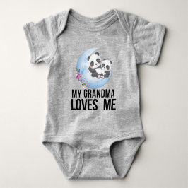 Panda 🐼 Geschenk für Großkind - Meine Oma-Lieben Baby Strampler