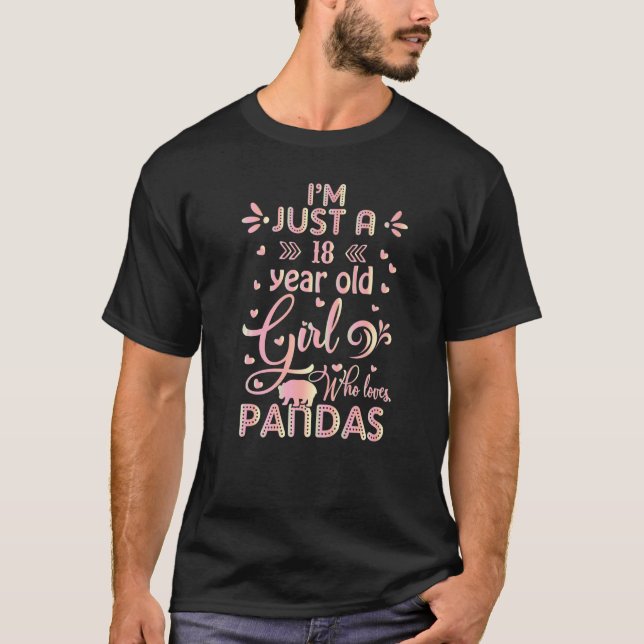 Panda-Geschenke - Ich bin nur ein 18-jähriges Mädc T-Shirt (Vorderseite)