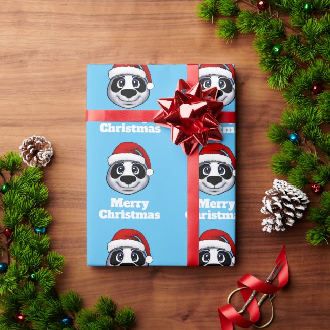 Panda Geschenkpapier (Feiertagsgeschenk)