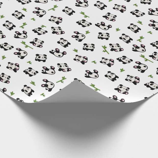 Panda Geschenkpapier (Ecke)
