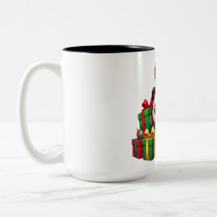 Panda-Geschenkstapel-Jubel Zweifarbige Tasse