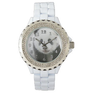 Panda-Gesicht Armbanduhr