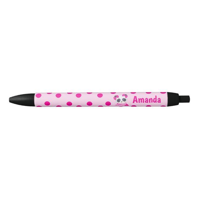 Panda Girl Pink Pen Kugelschreiber (Vorderseite)