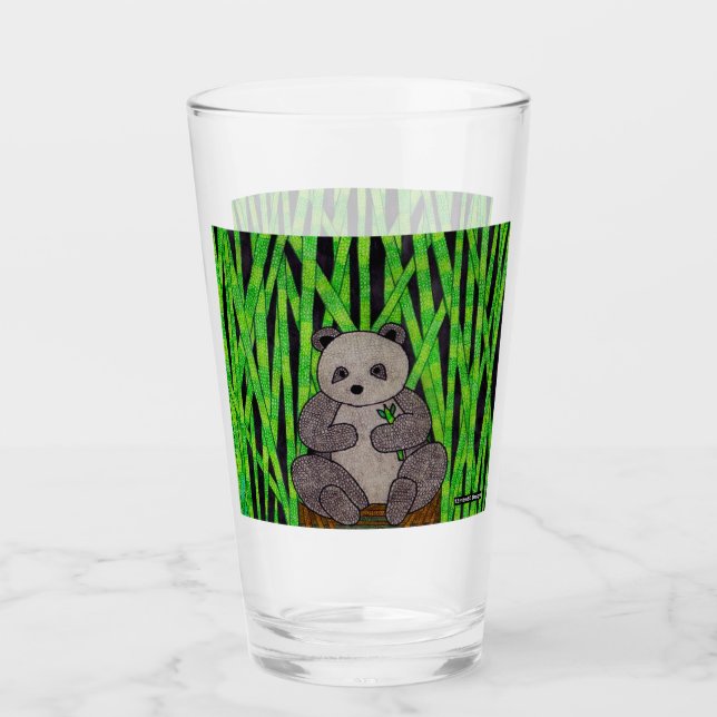 Panda - Glastasse Glas (Vorderseite)