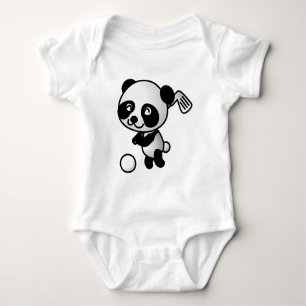 Panda Golf Baby Strampler