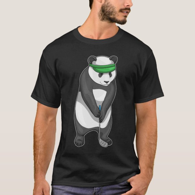 Panda Golf Golf clubs T-Shirt (Vorderseite)