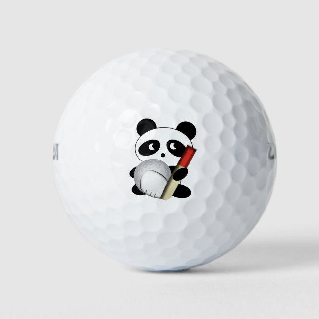 Panda Golfer Golfball (Vorderseite)