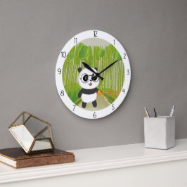Panda Große Wanduhr