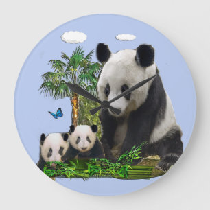 Panda Große Wanduhr