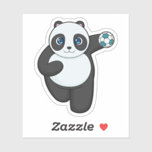 Panda Handball Spieler Handball Aufkleber
