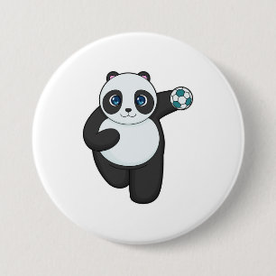 Panda Handball Spieler Handball Button