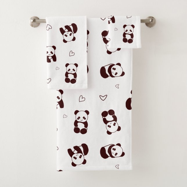 Panda-Handtuch Badhandtuch Set (Insitu)