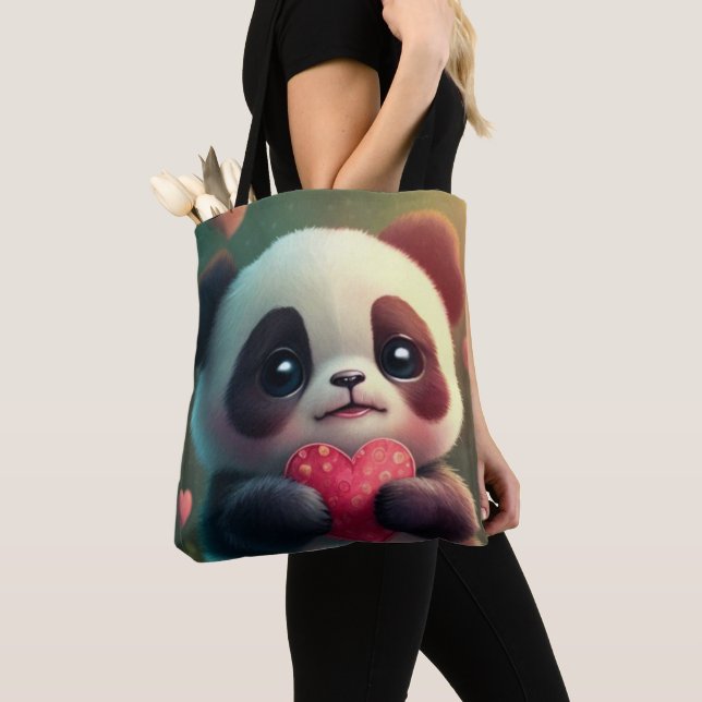 Panda Heart (2 gekleidet): Tasche (Von Nahem)